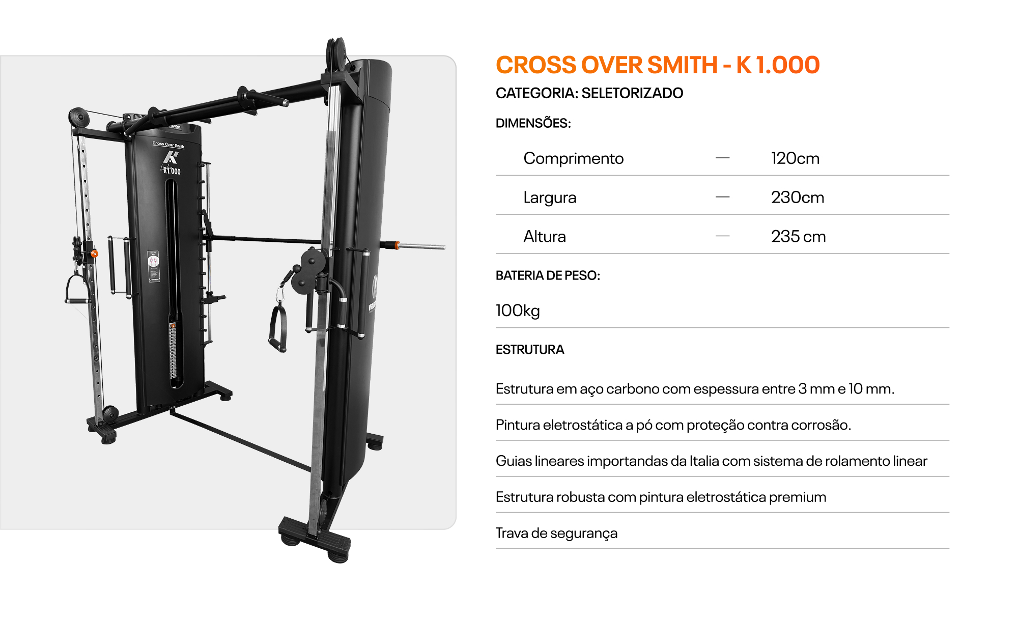 Cross Over Smith K1.000 — ficha técnica